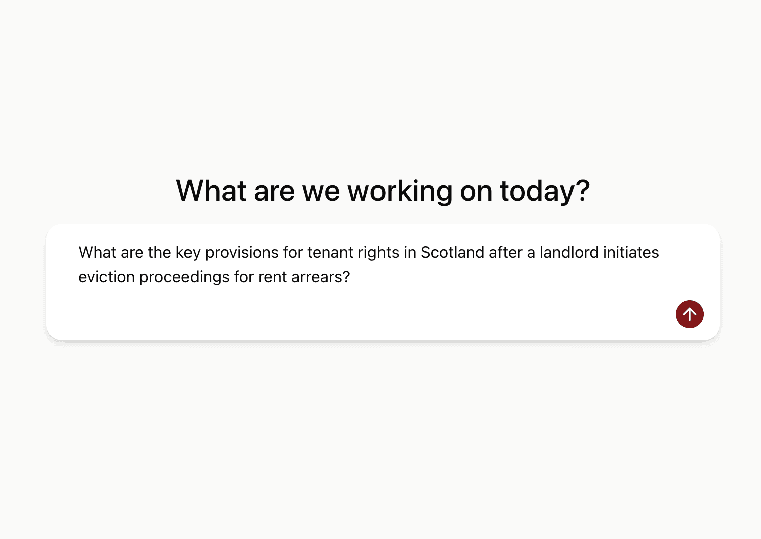 Screenshot of asking a legal question in Nomos AI