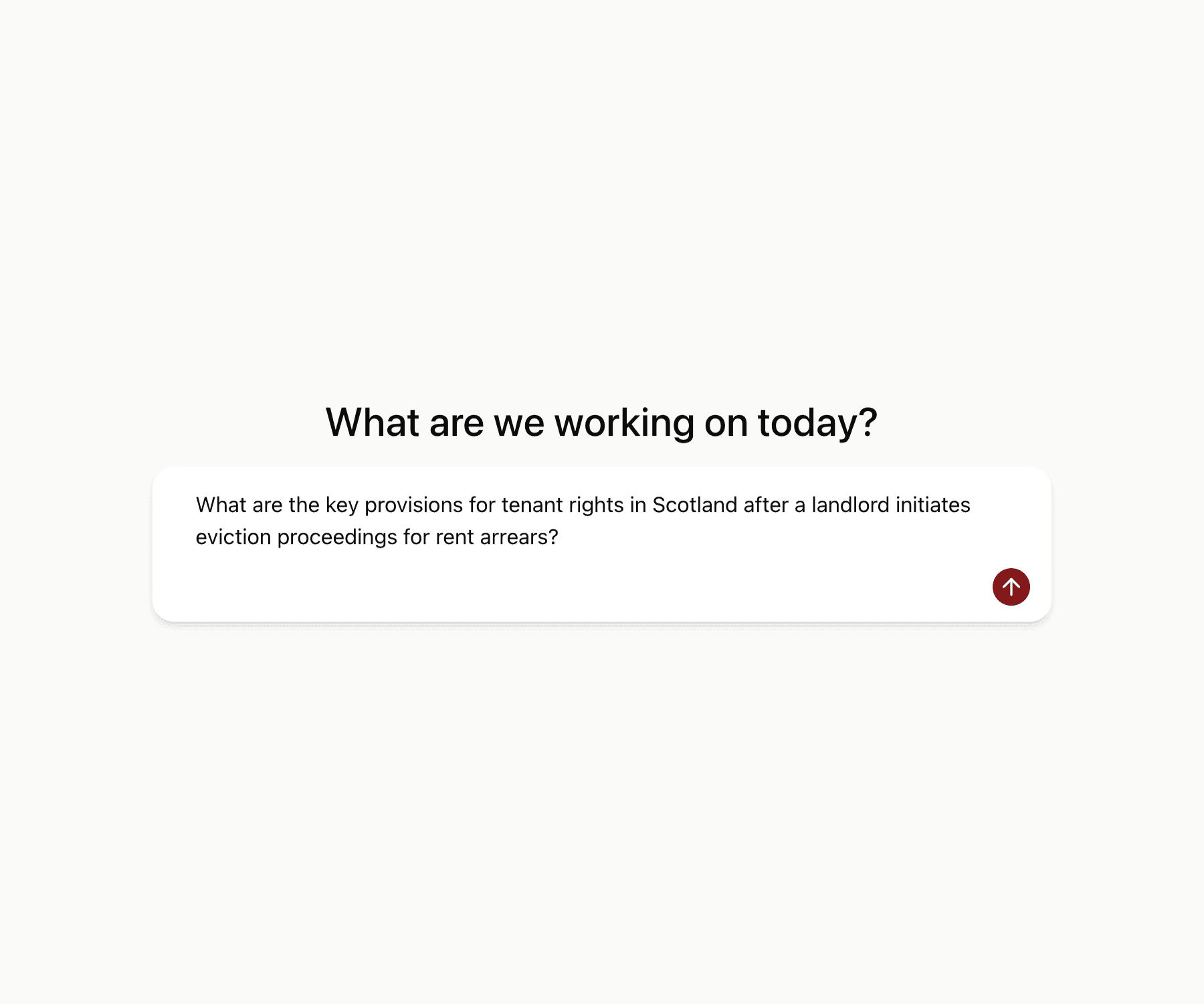 Screenshot of asking a legal question in Nomos AI